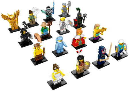 Полная коллекция минифигурок LEGO Collectable Minifigures 71011 Серия 15 16шт